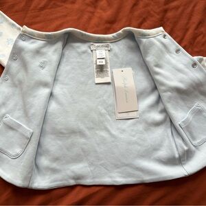 Ralph Lauren Soft white and Blue Infant convertible Jacket